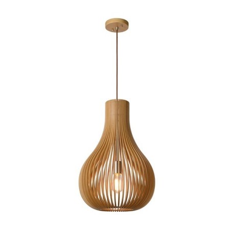 Lucide 01400/38/72 BODO - Lampa wisząca - 38 cm - 1xE27 - Jasne drewno