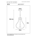 Lucide 01400/38/72 BODO - Lampa wisząca - 38 cm - 1xE27 - Jasne drewno