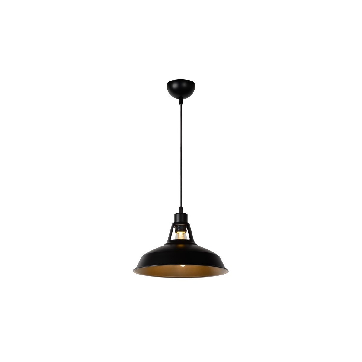 Lucide 43401/31/30 BRASSY-BIS - Lampa wisząca - 31 cm - 1xE27 - Czarny