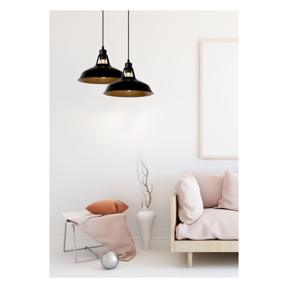 Lucide 43401/31/30 BRASSY-BIS - Lampa wisząca - 31 cm - 1xE27 - Czarny