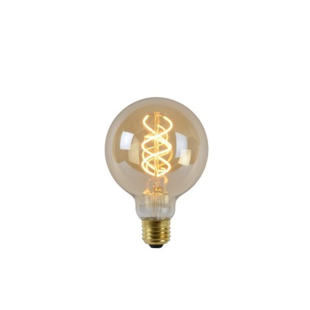 Lucide 49032/05/62 Żarówka G95 - 9.5 cm - LED Dim. - E27 - 1x4.9W 2200K - Bursztynowa