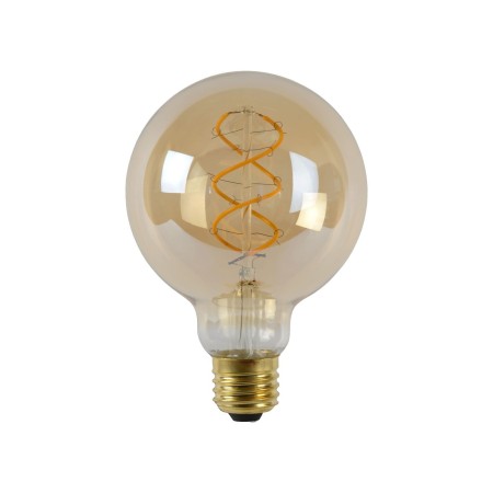Lucide 49032/05/62 Żarówka G95 - 9.5 cm - LED Dim. - E27 - 1x4.9W 2200K - Bursztynowa