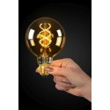 Lucide 49032/05/62 Żarówka G95 - 9.5 cm - LED Dim. - E27 - 1x4.9W 2200K - Bursztynowa