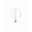Lucide 49032/05/62 Żarówka G95 - 9.5 cm - LED Dim. - E27 - 1x4.9W 2200K - Bursztynowa