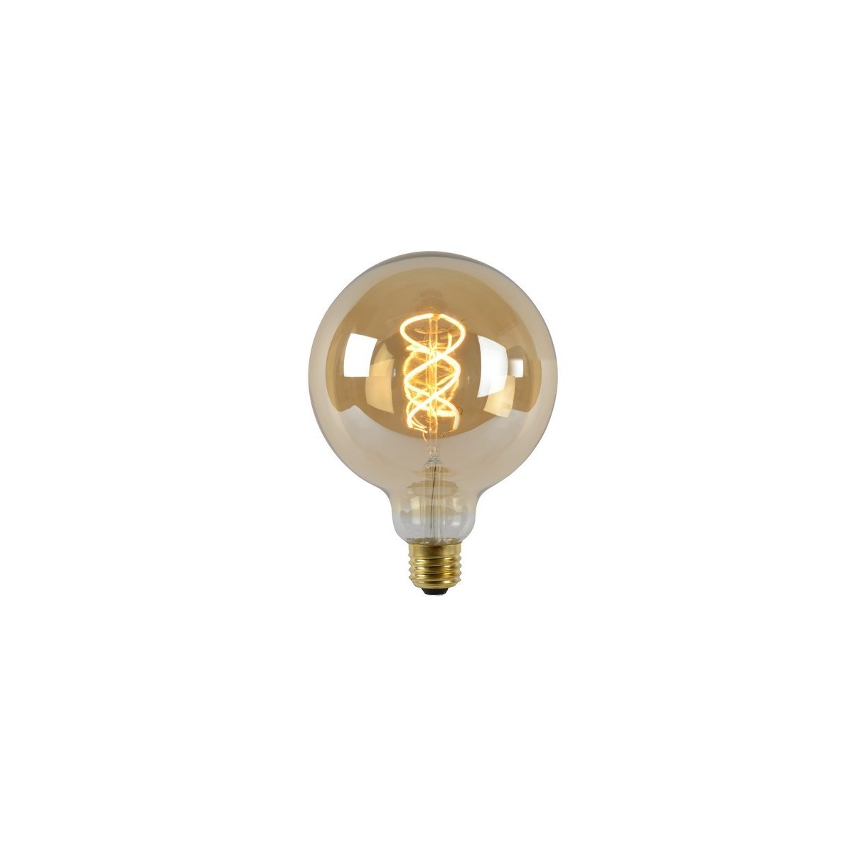 Lucide 49033/05/62 Żarówka żarnikowa G125 - 12.5 cm - LED Dim. - E27 - 1x4.9W 2200K - Bursztynowa