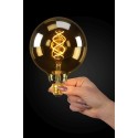 Lucide 49033/05/62 Żarówka żarnikowa G125 - 12.5 cm - LED Dim. - E27 - 1x4.9W 2200K - Bursztynowa
