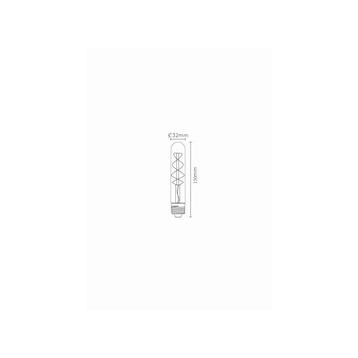 Lucide 49035/05/62 T32 - Żarówka żarnikowa - 3 cm - LED Dim. - E27 - 1x4.9W 2200K - Bursztynowa