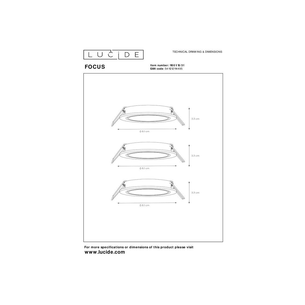 Lucide FOCUS 11001/15/31