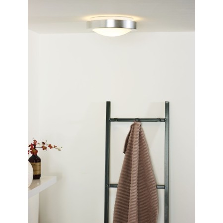 Lucide 79158/01/12 FRESH - Lampa sufitowa łazienkowa wpuszczana - 27 cm - 1xE27 - IP44 - Chrom satynowy