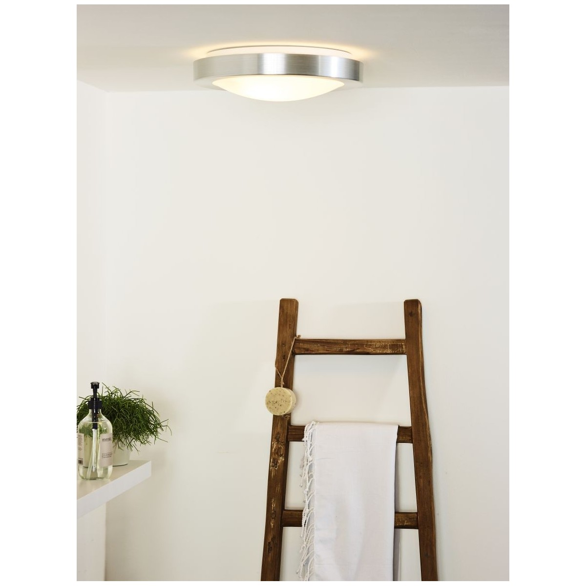 Lucide 79158/02/12 FRESH - Lampa sufitowa łazienkowa wpuszczana - 35 cm - 2xE27 - IP44 - Chrom satynowy
