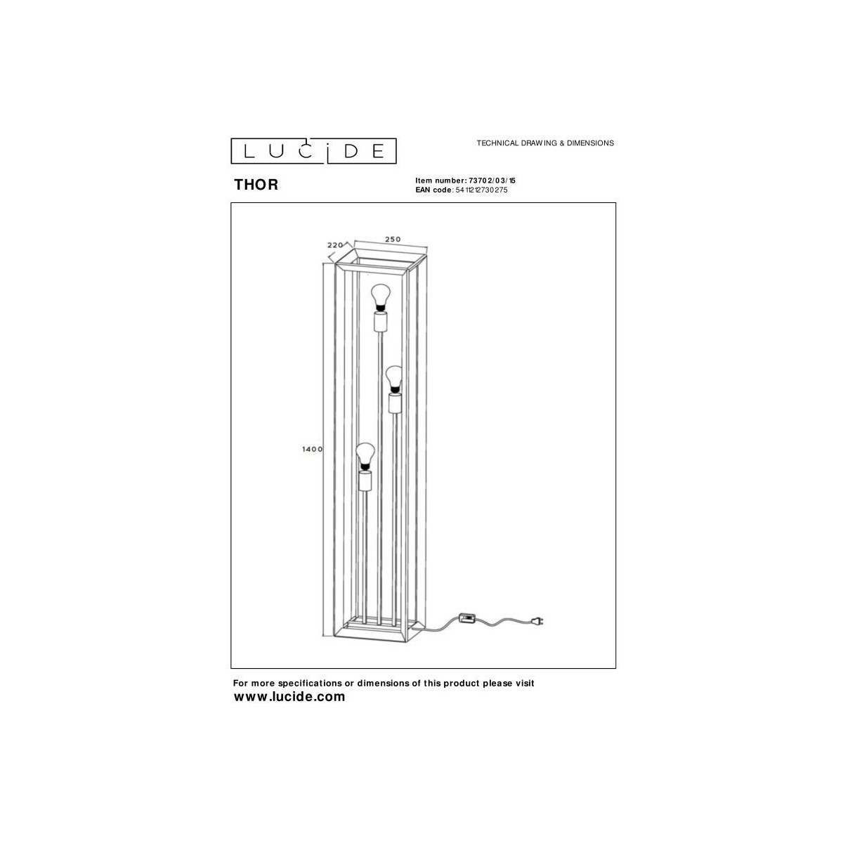 Lucide THOR 73702/03/15