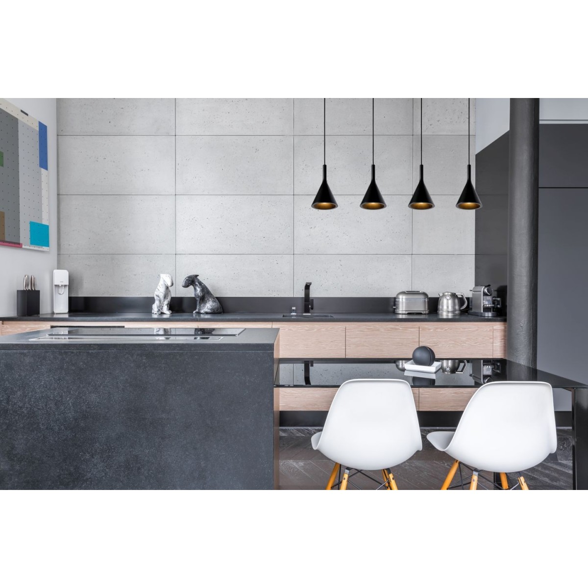 Lucide 35410/04/30 GIPSY - Lampa wisząca - 4xE27 - Czarna