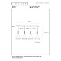 Lucide 35410/04/30 GIPSY - Lampa wisząca - 4xE27 - Czarna