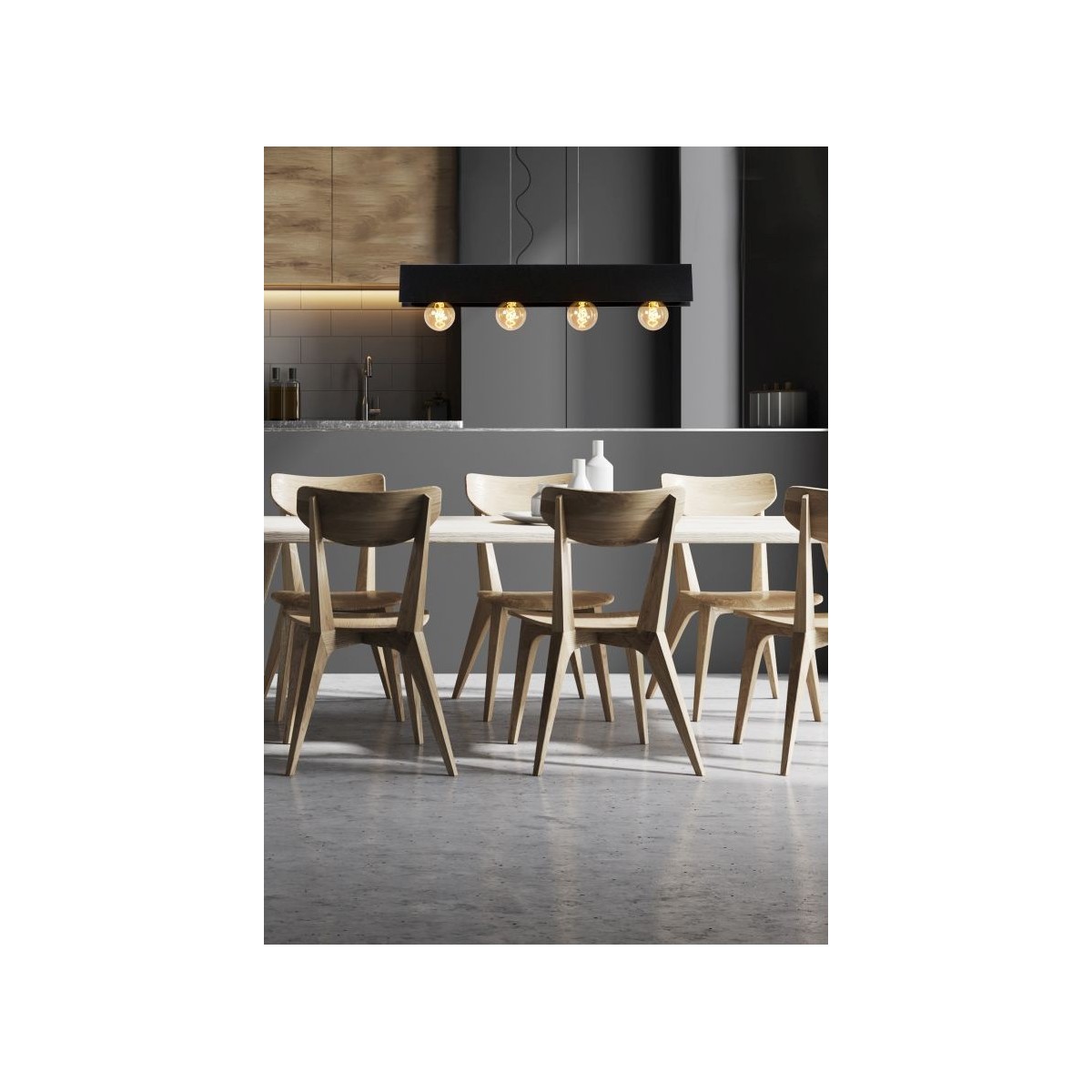 Lucide 30474/04/30 SURTUS - Lampa wisząca - 4xE27 - Czarna