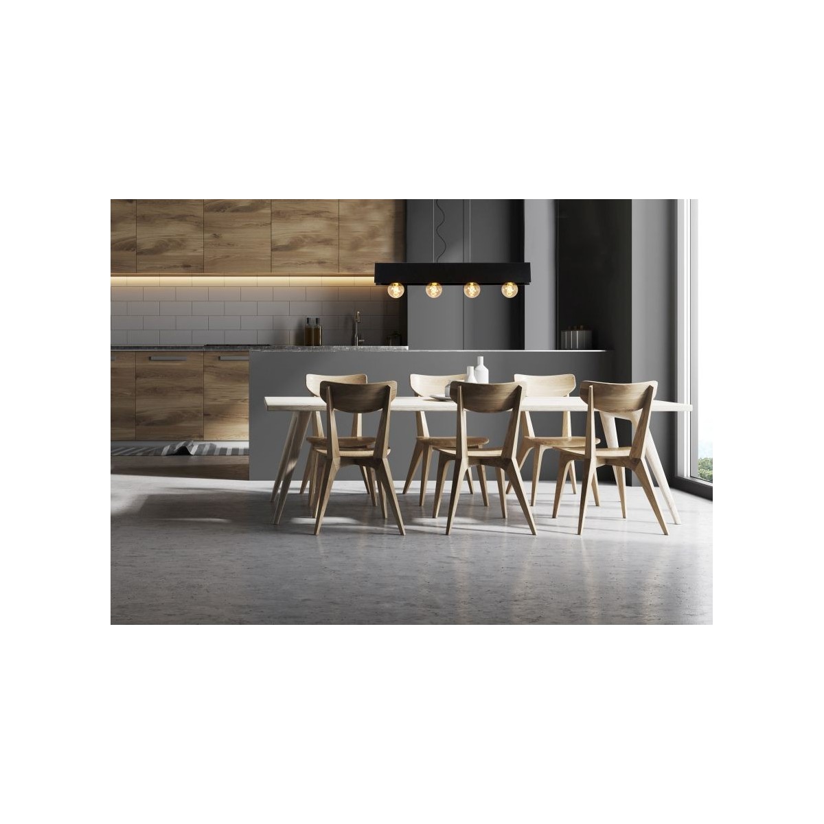 Lucide 30474/04/30 SURTUS - Lampa wisząca - 4xE27 - Czarna