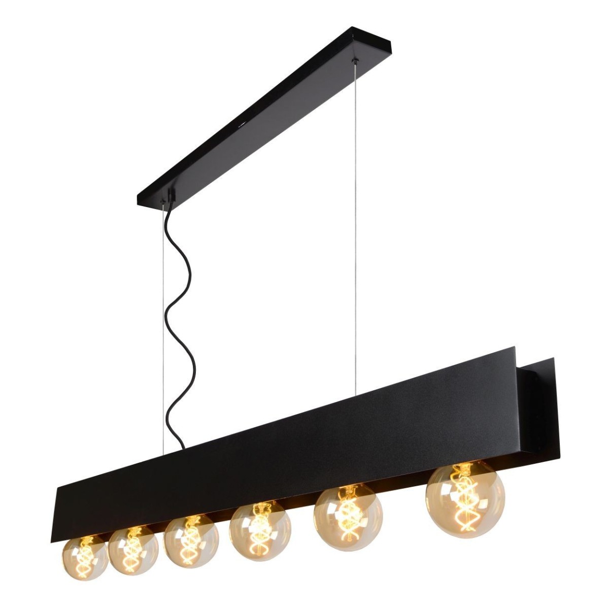 Lucide 30474/06/30 SURTUS - Lampa wisząca - 6xE27 - Czarny