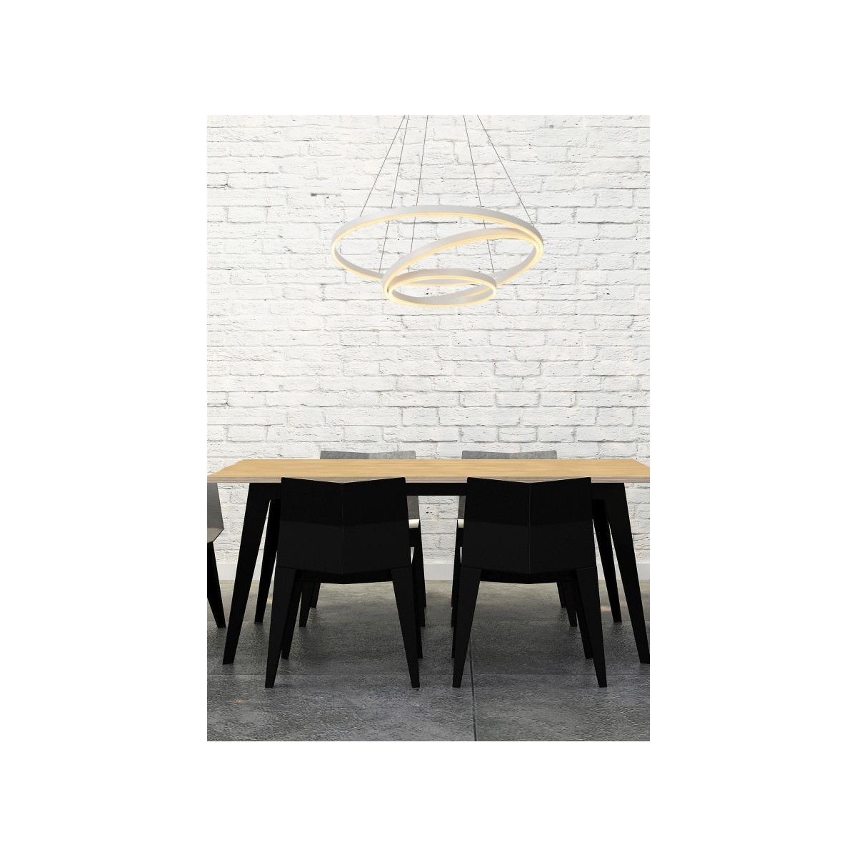 Lucide 46402/99/31 TRINITI - Lampa wisząca - 80 cm - Ściemniacz LED - 3000K - Biały