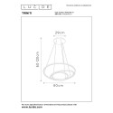 Lucide 46402/99/31 TRINITI - Lampa wisząca - 80 cm - Ściemniacz LED - 3000K - Biały