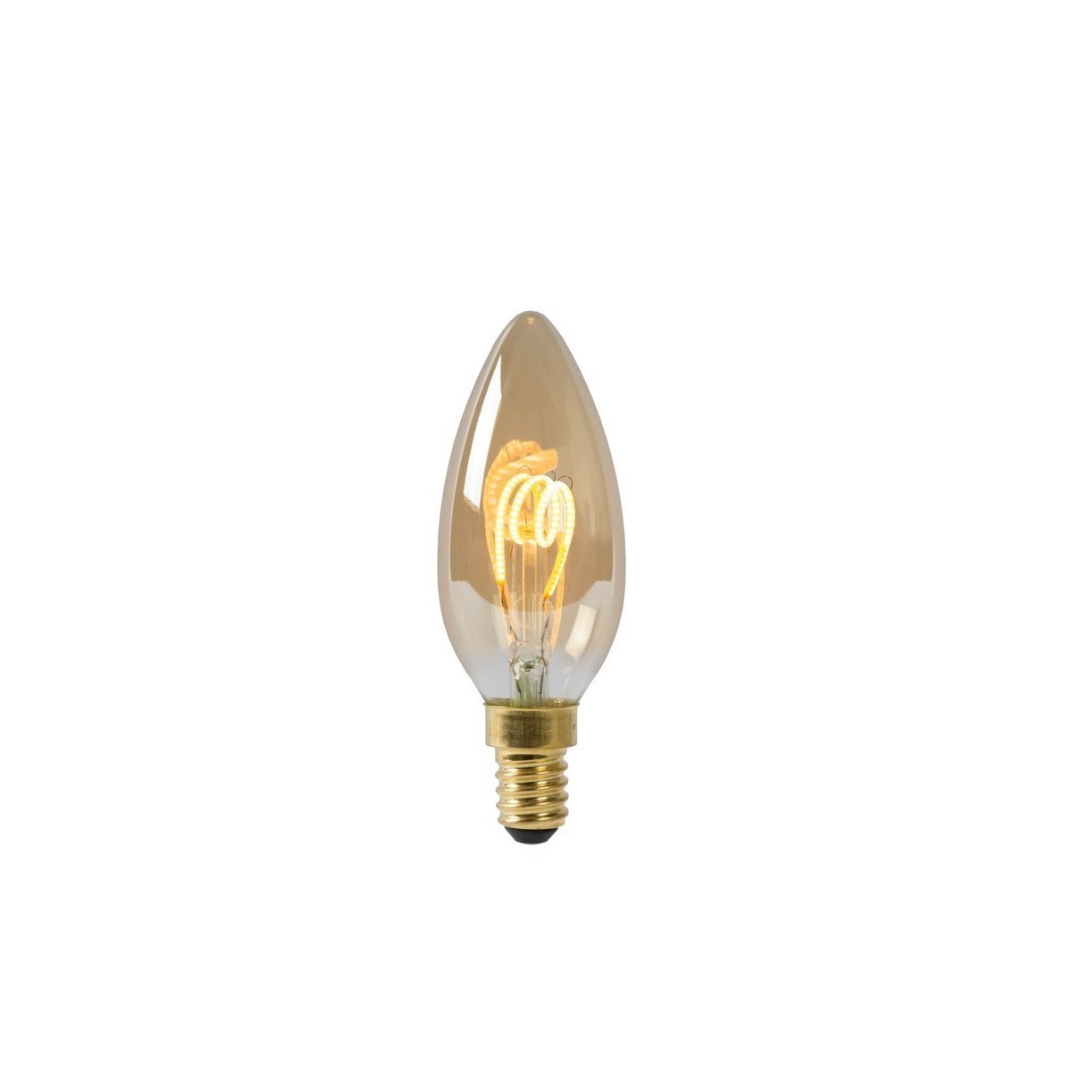 Lucide 49043/03/62 C35 - Żarówka żarnikowa - 3.5 cm - LED Dim. - E14 - 1x3W 2200K - Bursztynowa