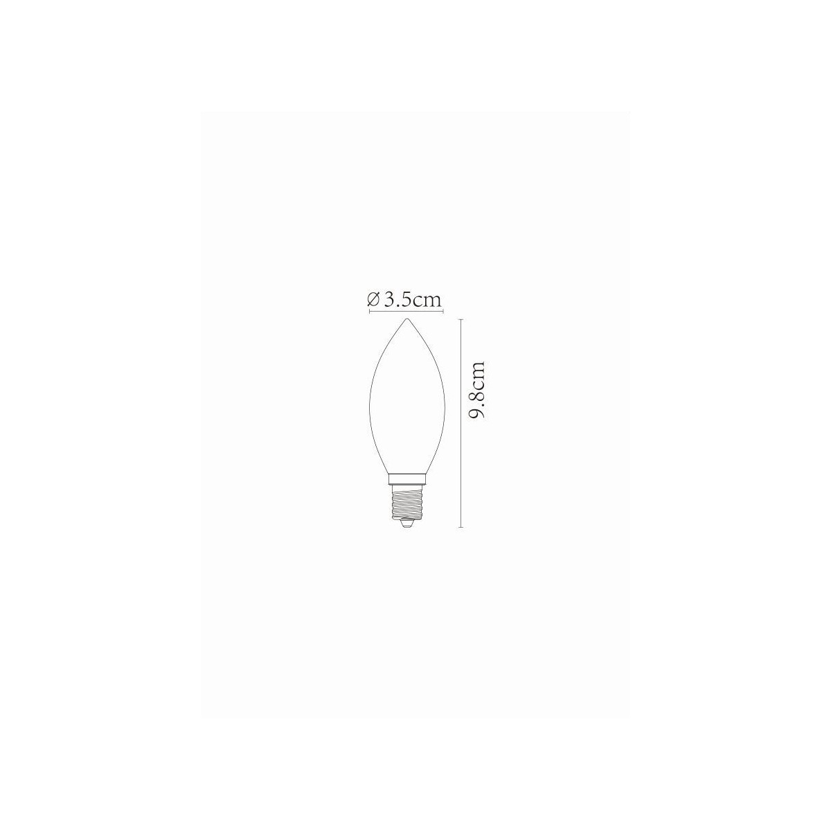 Lucide 49043/03/62 C35 - Żarówka żarnikowa - 3.5 cm - LED Dim. - E14 - 1x3W 2200K - Bursztynowa