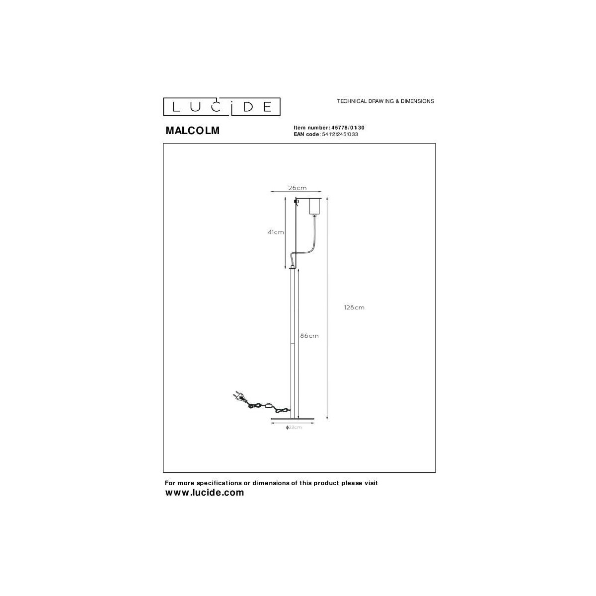 Lucide MALCOLM 45778/01/30