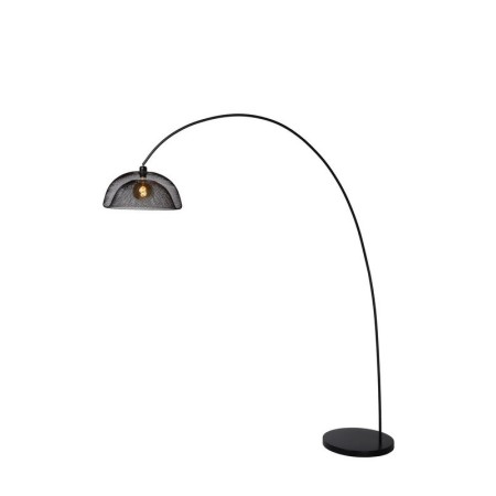 Lucide 30773/01/30 MESH - Lampa podłogowa łukowa - 1xE27 - Czarna