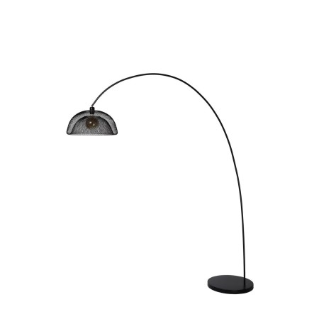 Lucide 30773/01/30 MESH - Lampa podłogowa łukowa - 1xE27 - Czarna