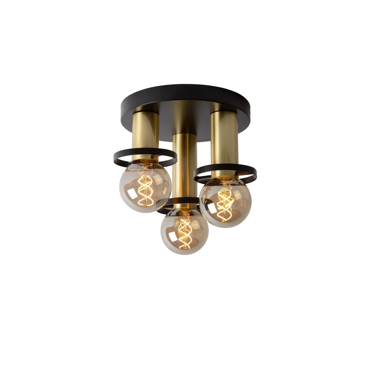 Lucide 45179/13/30 ANAKA - Lampa sufitowa wpuszczana - 30 cm - 3xE27 - Czarna