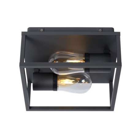 Lucide 27100/02/30 CARLYN - Lampa sufitowa łazienkowa - 2xE14 - IP54 - Czarna