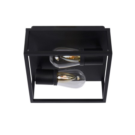 Lucide 27100/02/30 CARLYN - Lampa sufitowa łazienkowa - 2xE14 - IP54 - Czarna