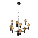 Lucide 21421/10/30 LEANNE - Lampa wisząca - 65 cm - 10xE27 - Czarna