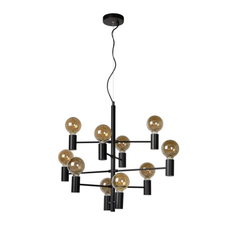 Lucide 21421/10/30 LEANNE - Lampa wisząca - 65 cm - 10xE27 - Czarna