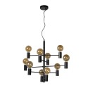 Lucide 21421/10/30 LEANNE - Lampa wisząca - 65 cm - 10xE27 - Czarna