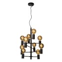 Lucide 21421/10/30 LEANNE - Lampa wisząca - 65 cm - 10xE27 - Czarna