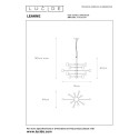 Lucide 21421/10/30 LEANNE - Lampa wisząca - 65 cm - 10xE27 - Czarna