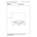 Lucide 09921/12/30 FEDLER - Reflektor sufitowy - 12 cm - LED Ściemnialny do ciepłego - GU10 (ES111) - 1x12W 2200K-3000K - Cza…