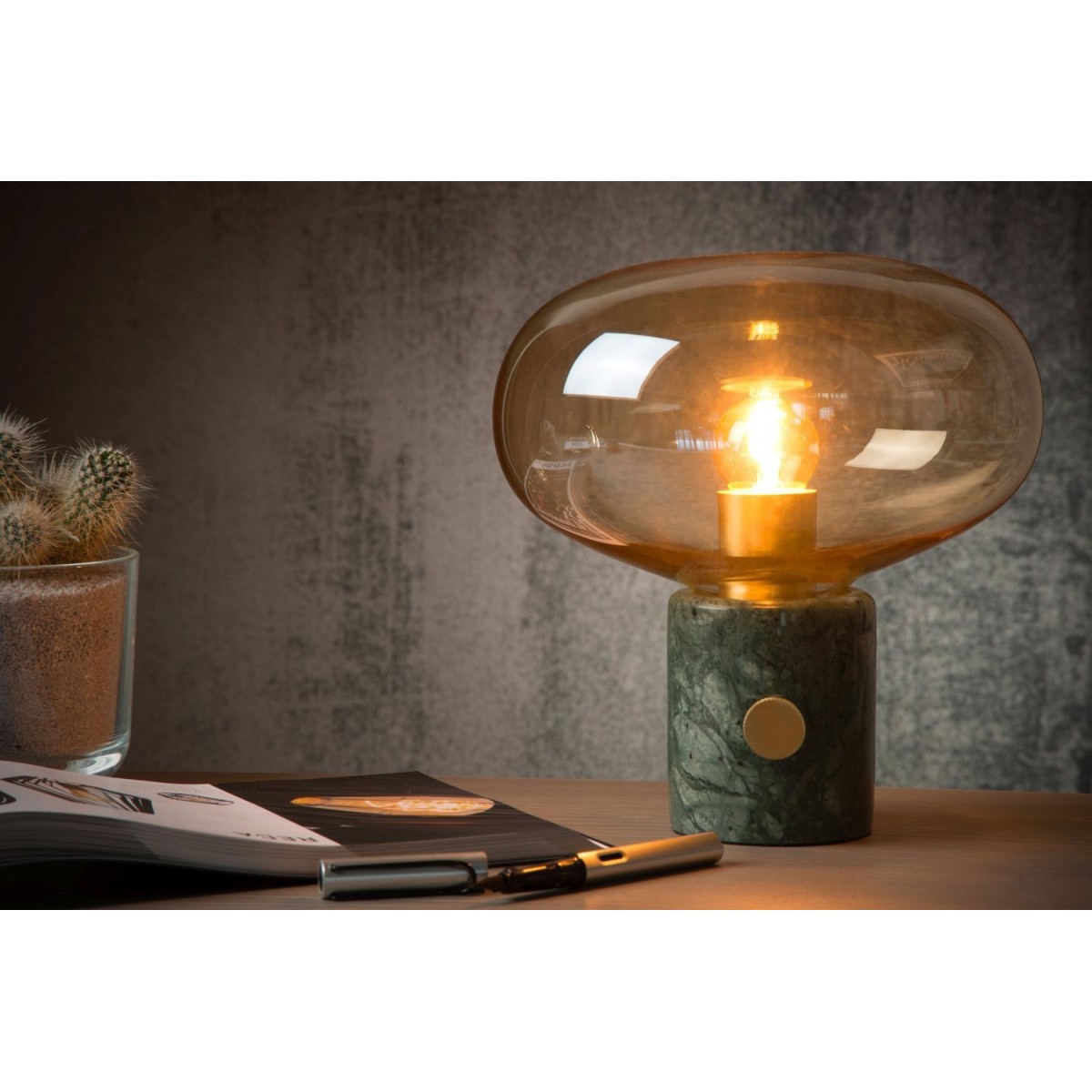 Lucide 03520/01/62 CHARLIZE - Lampa stołowa - 23 cm - 1xE27 - Zielona