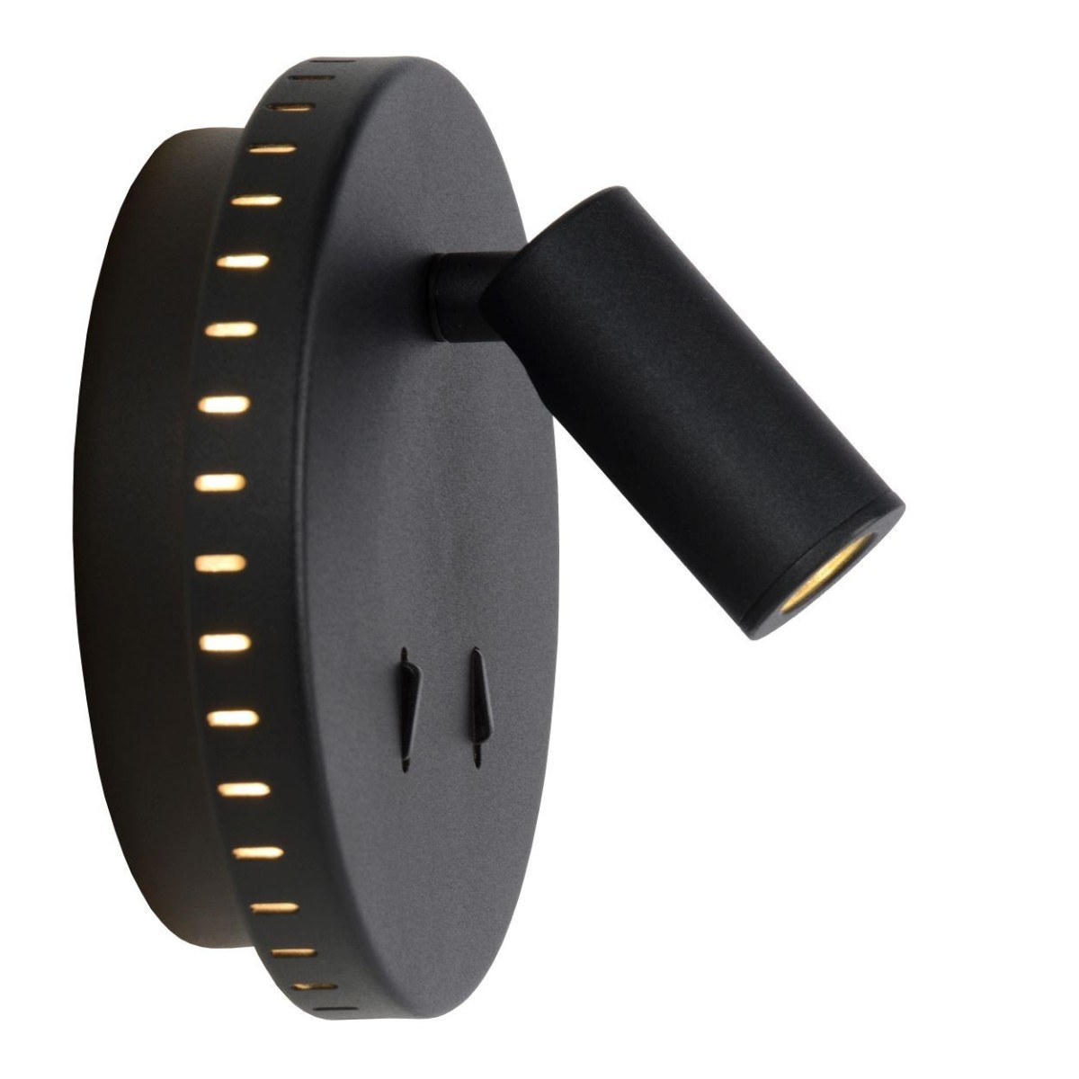 Lucide 79201/09/30 BENTJER - Lampka nocna - Kinkiet - 14 cm - LED - 3000K - Czarny