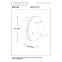 Lucide 79201/09/30 BENTJER - Lampka nocna - Kinkiet - 14 cm - LED - 3000K - Czarny