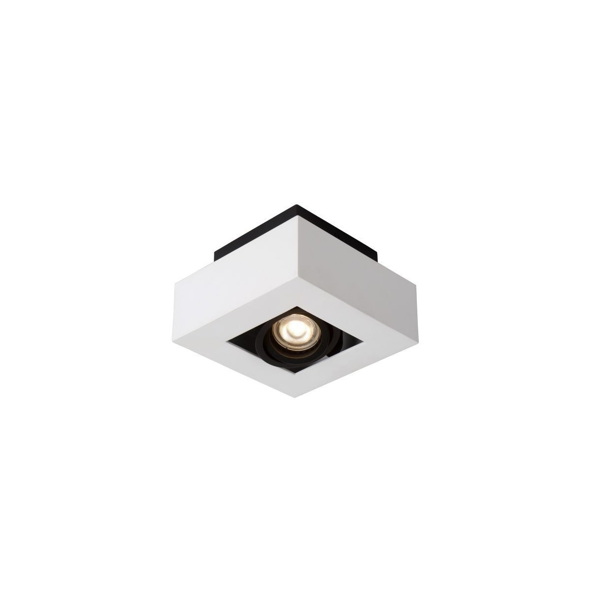 Lucide 09119/06/31 XIRAX - Reflektor sufitowy - LED Ściemnialny do ciepłego - GU10 - 1x5W 2200K-3000K - Biały