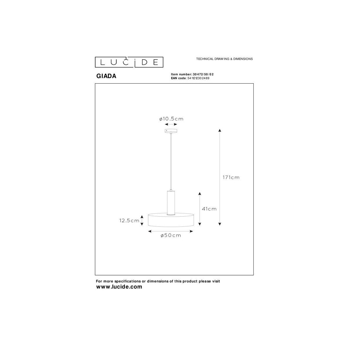 Lucide GIADA 30472/50/02
