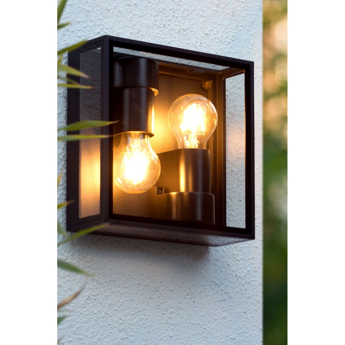 Lucide 15802/02/30 DUKAN - Lampa sufitowa wpuszczana do wewnątrz i na zewnątrz - 2xE27 - IP65 - Czarna