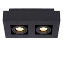 Lucide 09119/11/30 XIRAX - Reflektor sufitowy - LED Ściemnialny do ciepłego - GU10 - 2x5W 2200K-3000K - Czarny