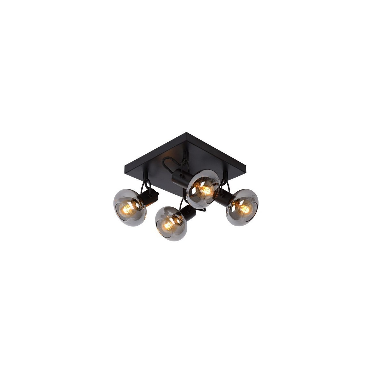 Lucide 17993/14/30 MADEE - Reflektor sufitowy - 4xE14 - Czarny