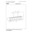 Lucide 00424/04/30 RUBEN - Lampa wisząca - 4xE27 - Czarna