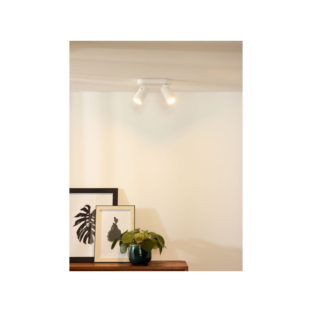 Lucide 23954/11/31 XYRUS - Reflektor sufitowy - LED Ściemnialny do ciepłego - GU10 - 2x5W 2200K-3000K - Biały