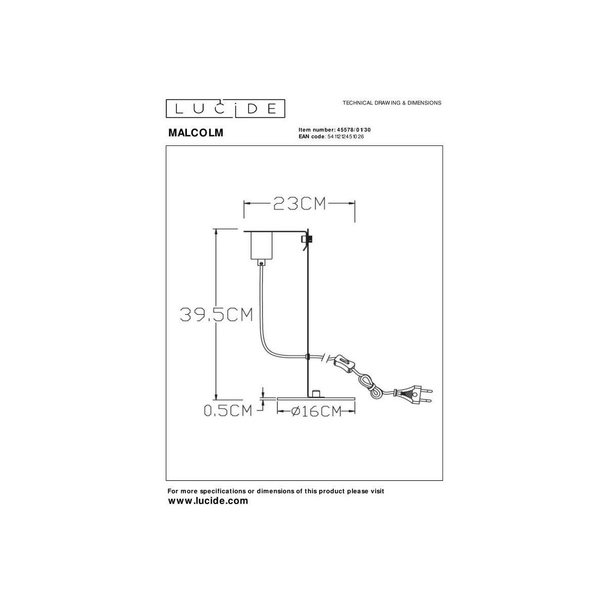 Lucide MALCOLM 45578/01/30