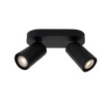 Lucide 23954/11/30 XYRUS - Reflektor sufitowy - LED Ściemnialny do ciepłego - GU10 - 2x5W 2200K-3000K - Czarny