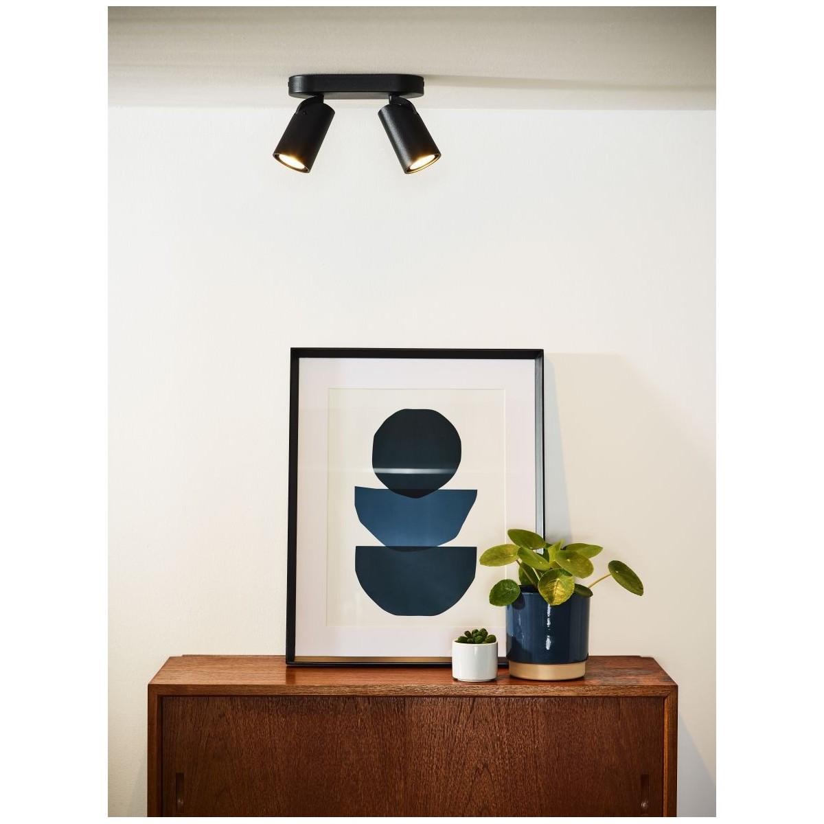 Lucide 23954/11/30 XYRUS - Reflektor sufitowy - LED Ściemnialny do ciepłego - GU10 - 2x5W 2200K-3000K - Czarny