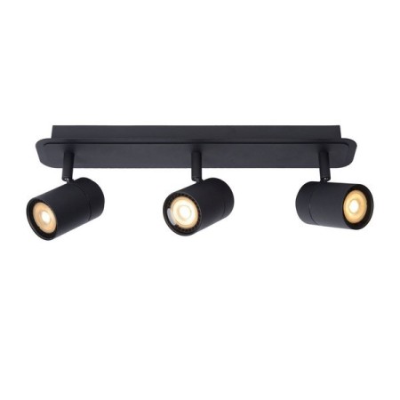 Lucide 26958/15/30 LENNERT - Reflektor sufitowy łazienkowy - LED ściemnialny - GU10 - 3x5W 3000K - IP44 - czarny